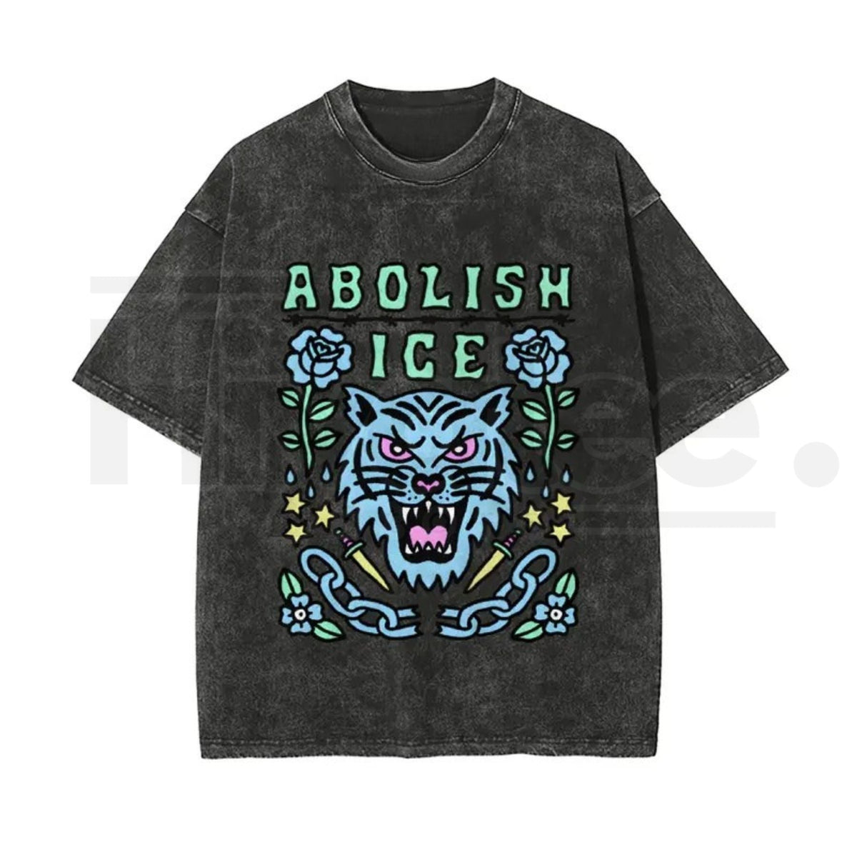 Statement Graphic Vintage Washed T-Shirt – Bold Satirical Cotton Unisex Tee