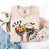 Stay Creepy Halloween Pumpkin Heart Skeleton Cute Bats Spooky Nightfall Gothic Adventure Sweatshirt