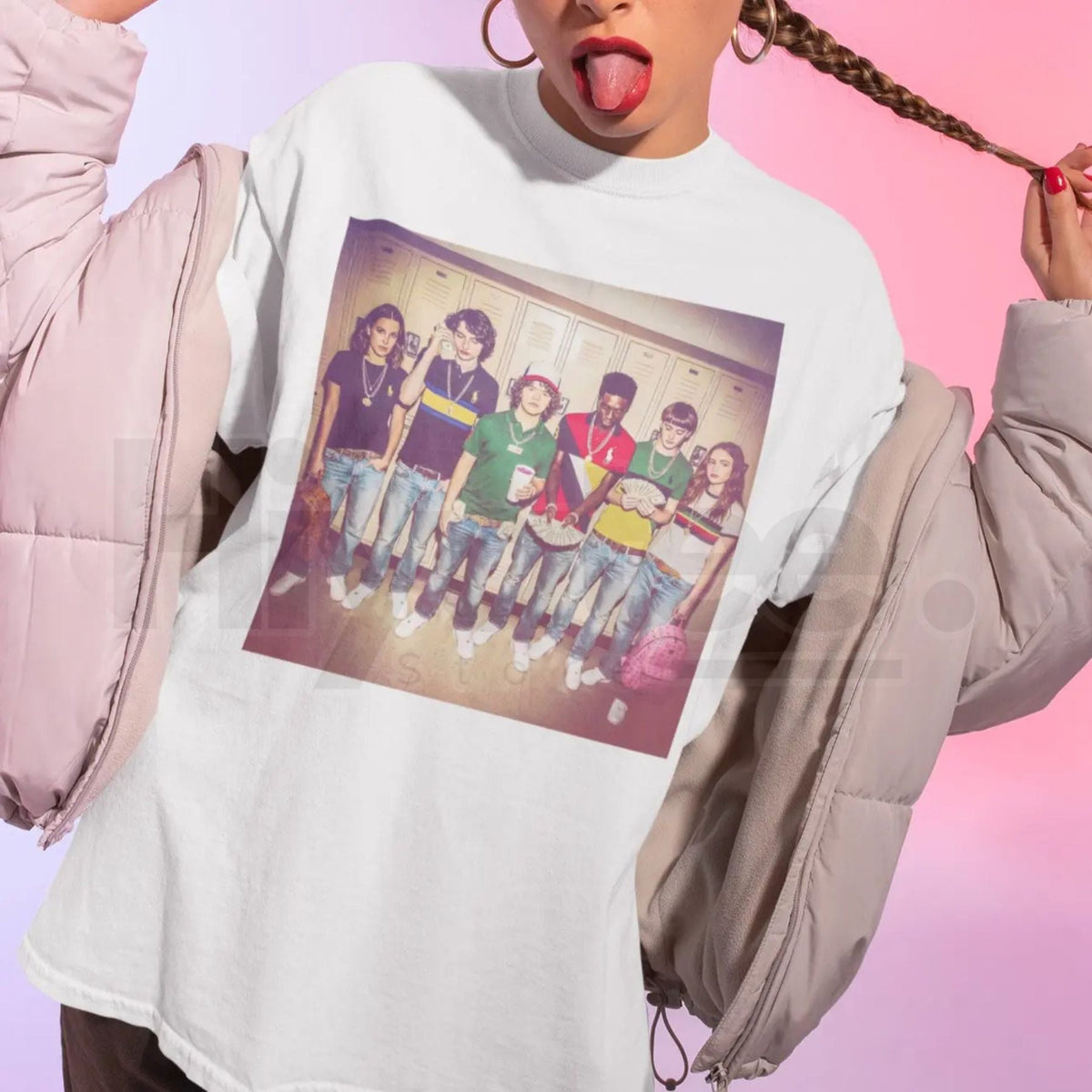 Stranger Gang "Hood Things" T-Shirt – The Upside Down Hawkins Gang Tee