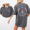 Summer Peace Floral Beachside Vibes With Positive Energy And Sunny Day Dreams Comfort Colors Tee