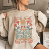 Sun Art Deco Design Celestial Art Nouveau Solar Rays And Stars Motif Modern Sweatshirt