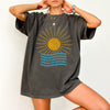 Sunny Beach Waves Summer Vibes Vacation Mykonos Hot Girl Summer Comfort Colors Tee