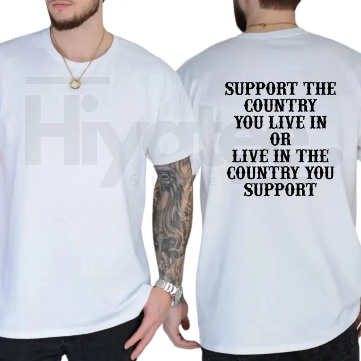 "Support The Country You Live In" – Patriotic Unisex Graphic Top