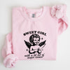 Sweet Girl Anger Issues Cupid Angel Meme Aesthetic Funny Graphic Deluxe Edition Sweatshirt