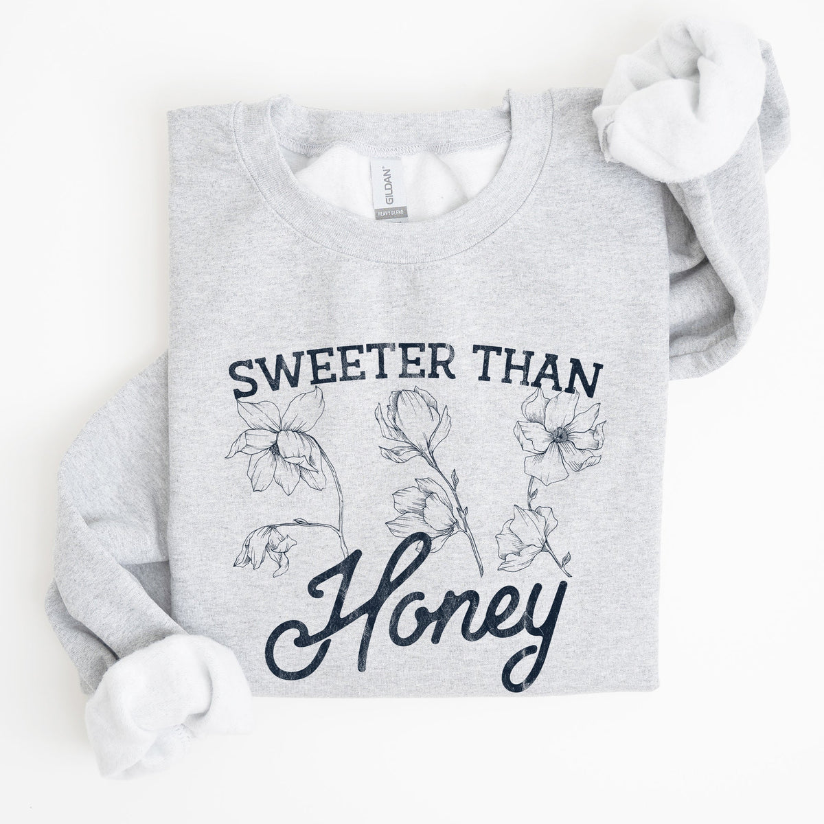 Sweeter Than Honey, Country Gal Western Cowgirl Spirit Graphic Sweatshirt For Rustic Country Living