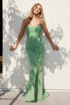 Ladivine Amoris T702 Strapless Scoop Neckline Fitted Chiffon Dress