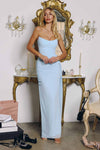 Amoris T726 Strapless Side Sash Chiffon Formal Gown