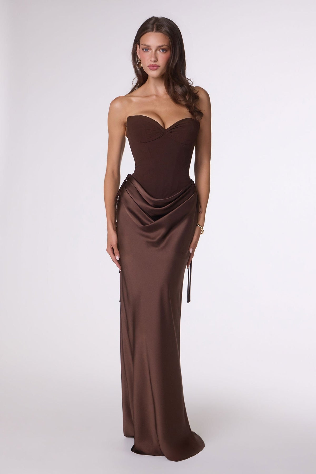 Amoris T747 Long Fitted Gown Convertible to Short Mini Dress