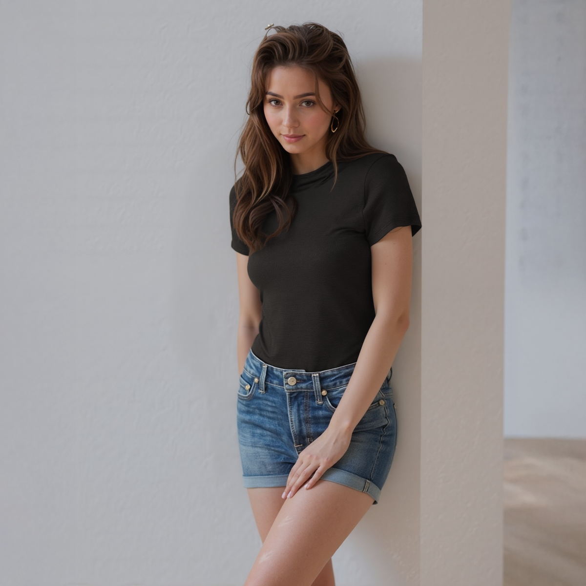 Women's Ribbed Funnel Bodysuit