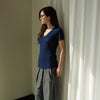 Women's V-neck Short Sleeve Basic Tee