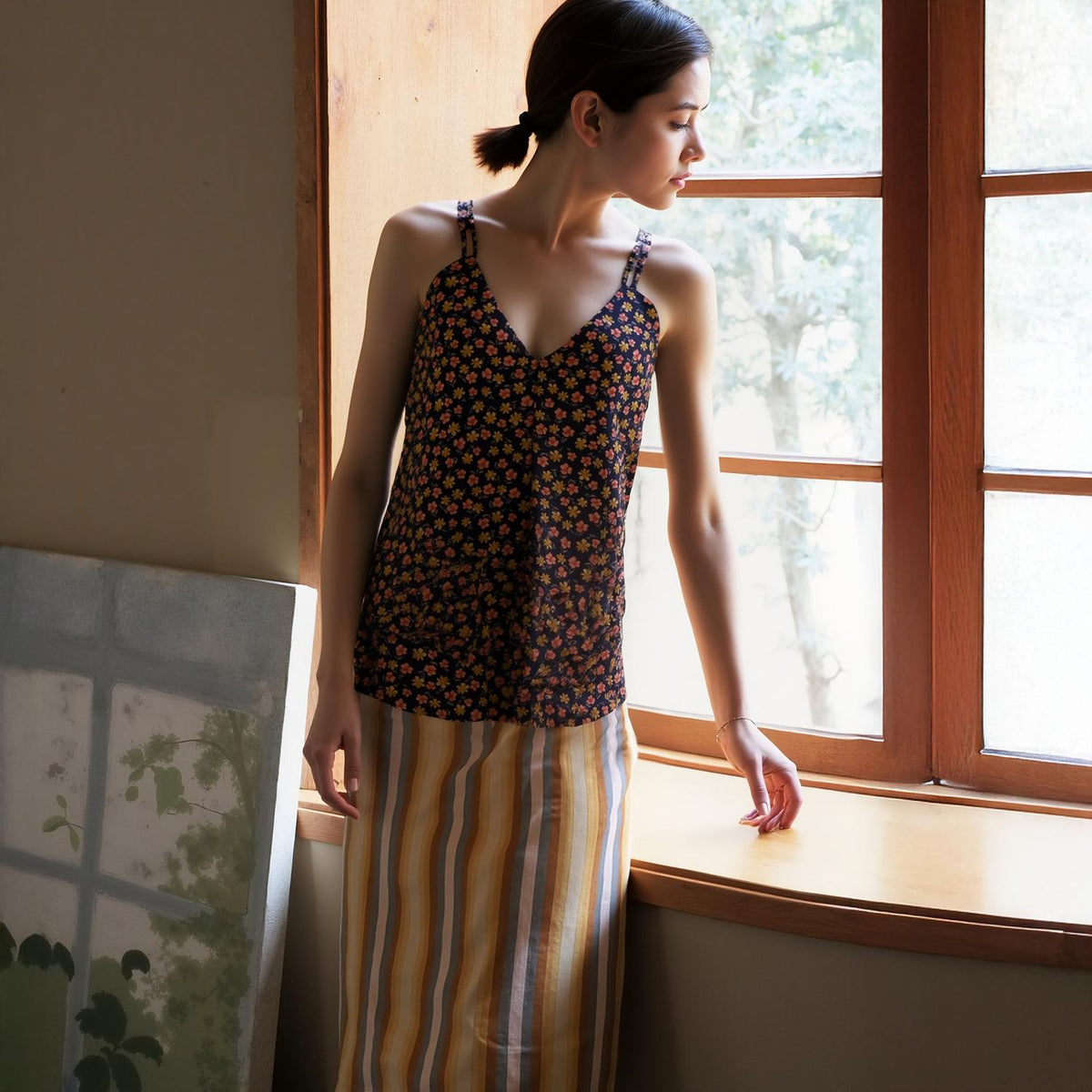 Pleione Inverted Pleat Camisole