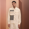 Men's Canvas Shirt With Bellow Pockets in Cream