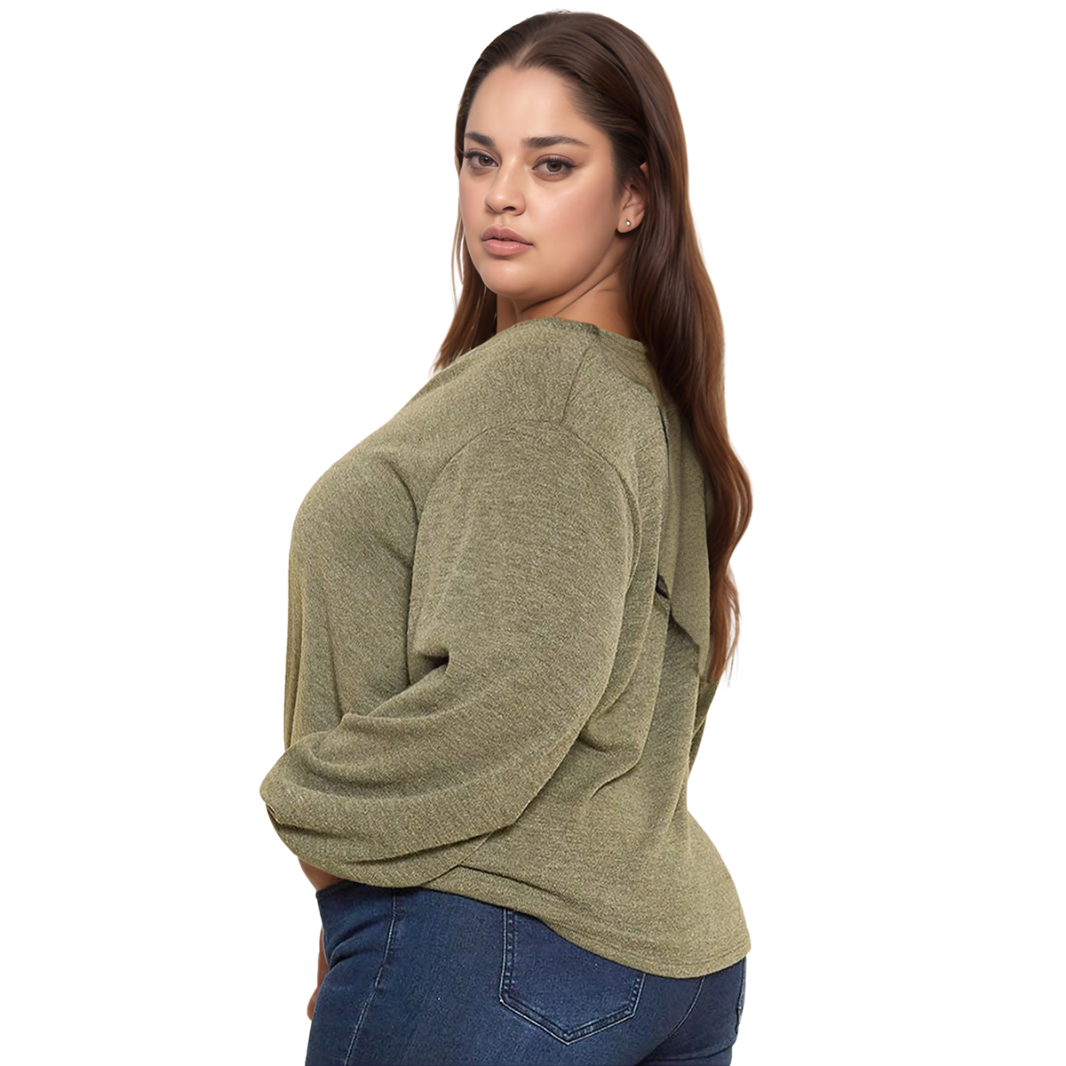 Pleione Women's Surplice Hem Knit Top