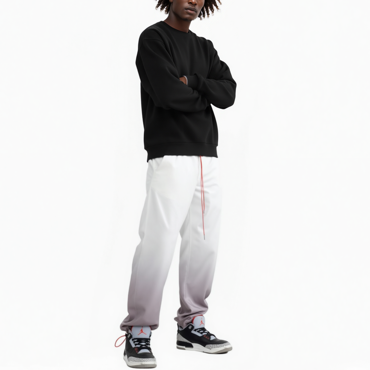 Blank State Men's 3 Stopper Swishy Pants in White Grey