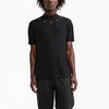 Konus Men's Black Fully Fashioned Short Sleeve Mock Neck Sweater