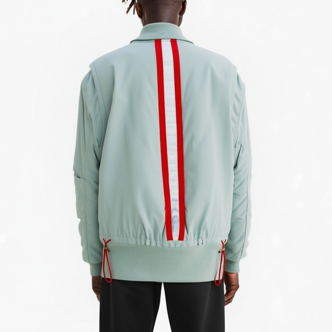 Konus Men's Mock Collar Bomber Jacket in Green