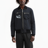 Konus Men's Mock Collar Bomber Jacket in Black