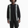 Men's Sweatshirt Reflective Tape Sweatshirt in Black