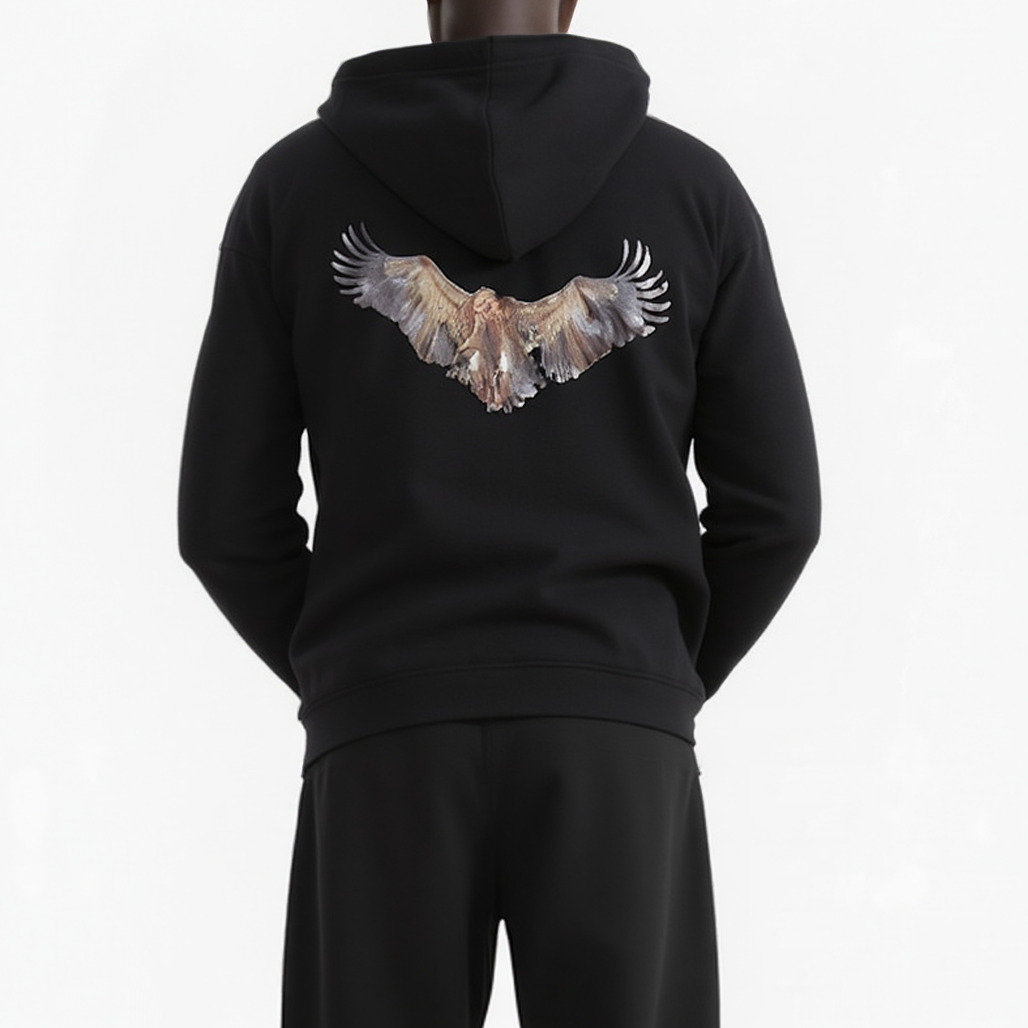 Konus Men's Bellow Pocket Hoodie in Black