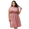 Pleione Plus Women's Sleeveless Pocketed Midi Dress