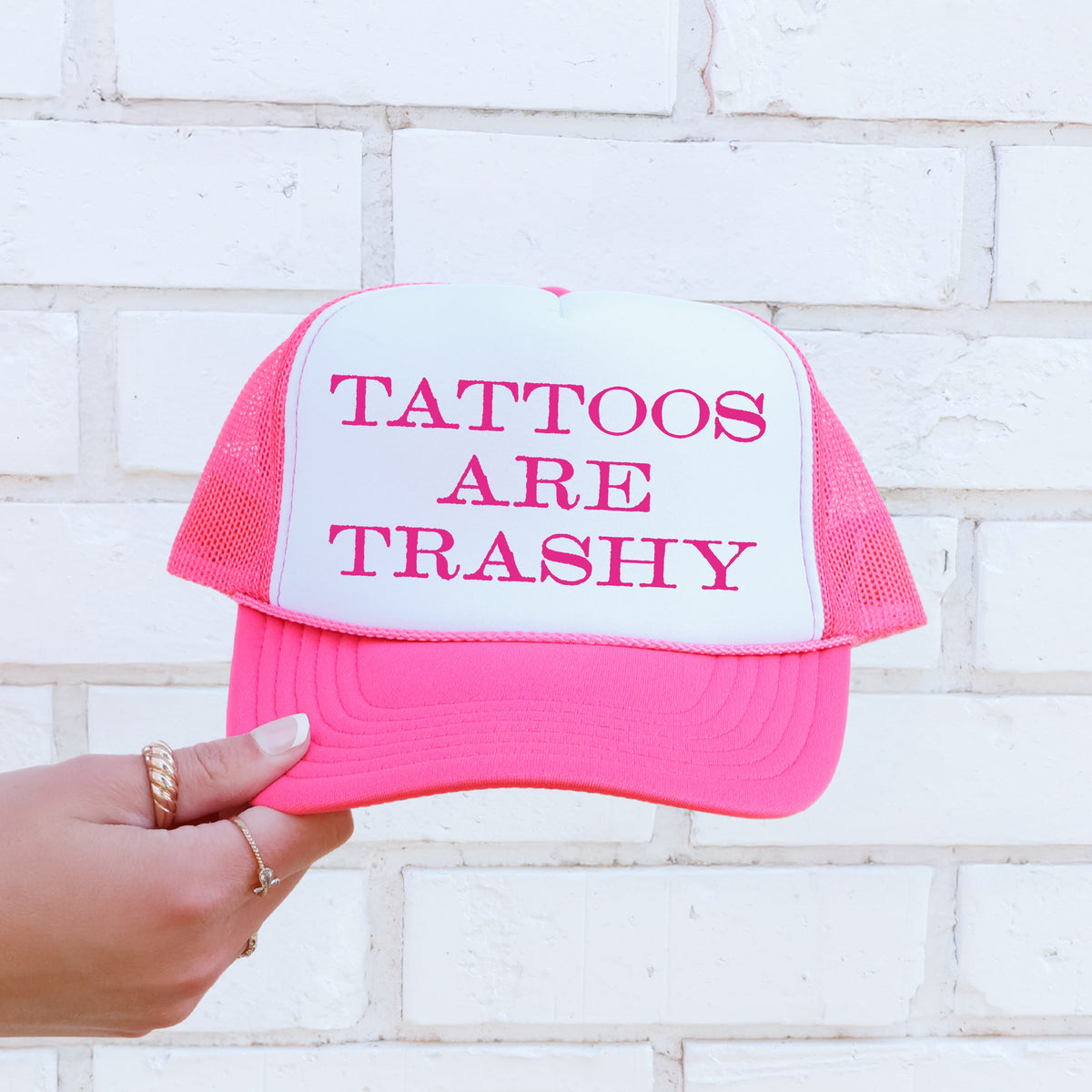 Tattoos Are Trashy, Sassy, Funny Trucker Hat