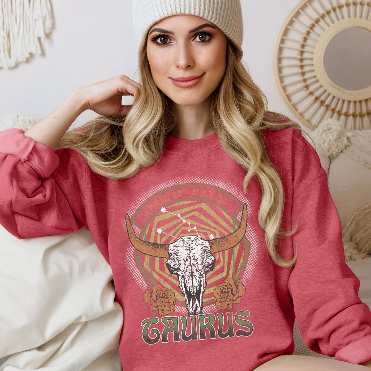 Taurus Zodiac Astrology Horoscope Celestial Bull Constellation Artwork Sweatshirt