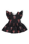 Texas Tech Black Raider Red S/S Flutter Twirl Bodysuit