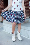 Texas Tech Plaid Raider Red Twirl Skort