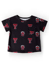 Texas Tech Black Raider Red Ruffle Pocket Tee