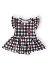 Texas Tech Plaid Raider Red S/S Flutter Twirl Bodysuit