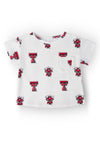 Texas Tech White Raider Red Ruffle Pocket Tee