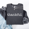 Thankful Minimalist Thanksgiving Autumn Fall Cozy Knit Cotton Premium Seasonal Warm Sweatshirt