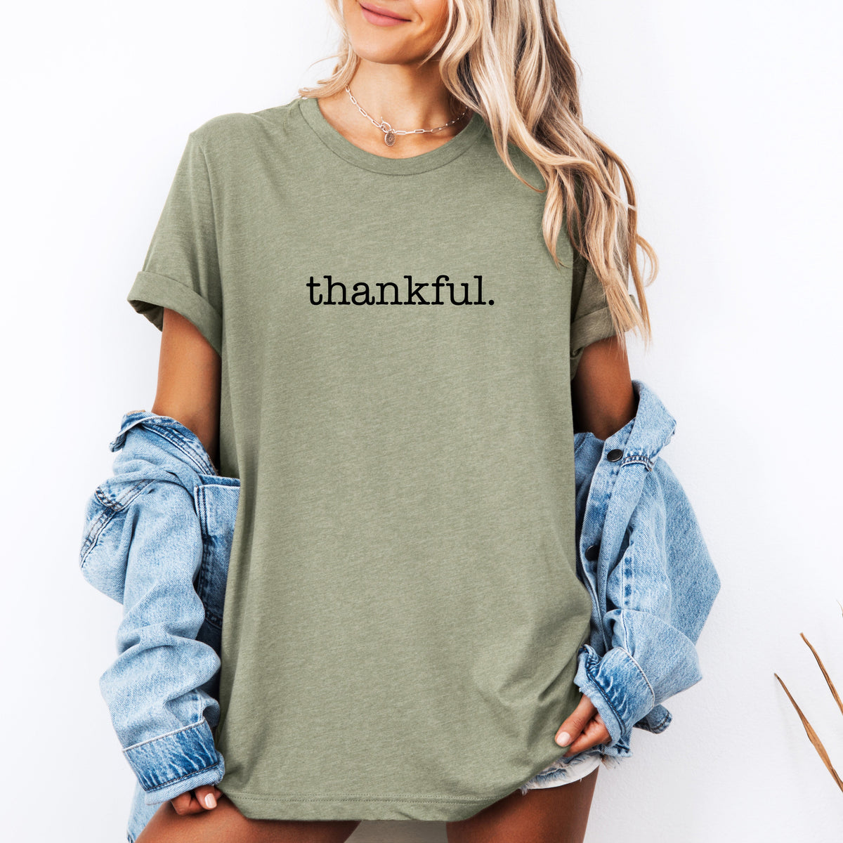 Thankful Minimalist Thanksgiving Autumn Fall Cozy Rustic Heritage Landscape Graphic Tee
