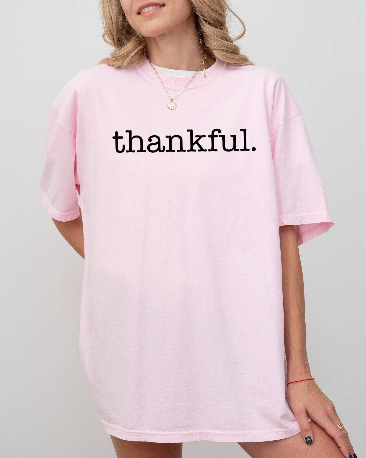 Thankful Minimal Simplicity Autumn Fall Halloween Thanksgiving Comfort Colors Tee