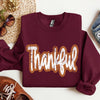 Thankful Thanksgiving Positivity Mental Health Vintage Wellness Message Sweatshirt