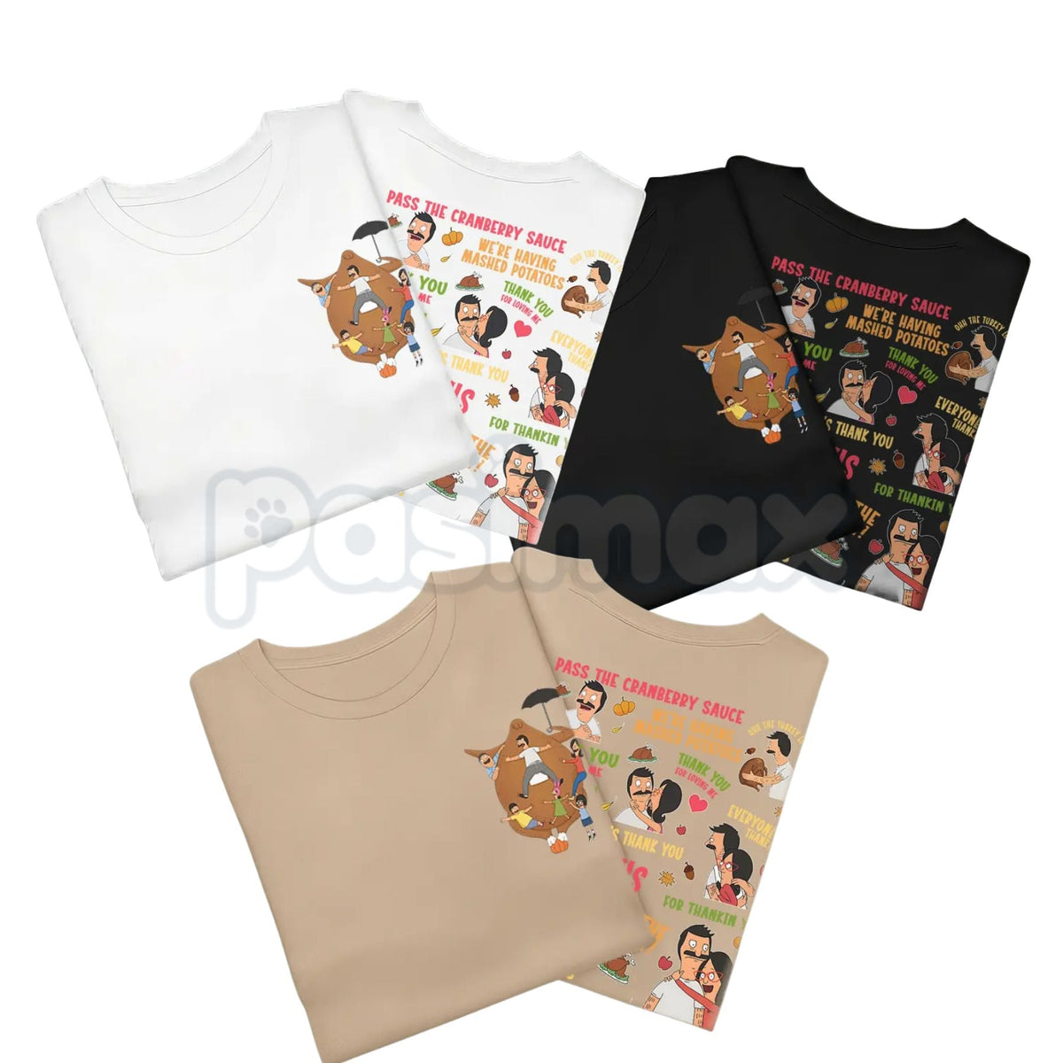 Thanksgiving Song T-Shirt - Happy Thanksgiving Fashion Cotton Tee, Full Colors Full Sizes, Unisex Holiday Apparel