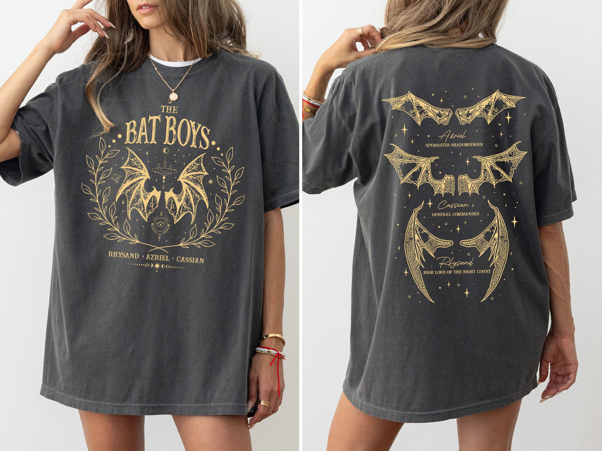 The Bat Boys ACOTAR Romantasy SJM Velaris Rhysand Azriel Cassian Comfort Colors Tee