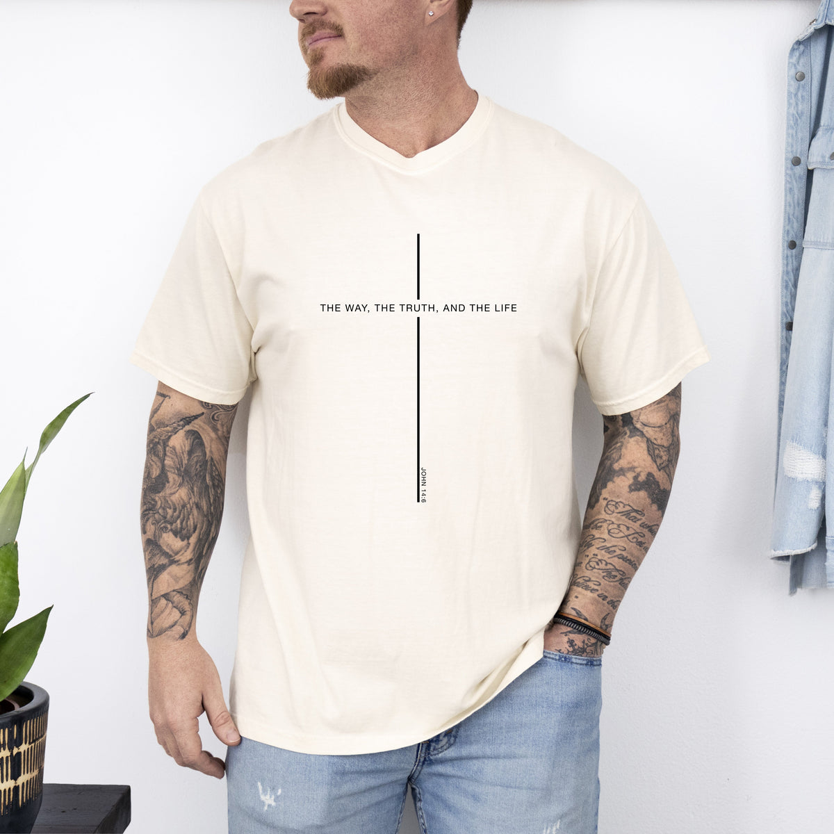 The Way The Truth The Life John Faith Gospel Christian Jesus Religious Comfort Colors Tee