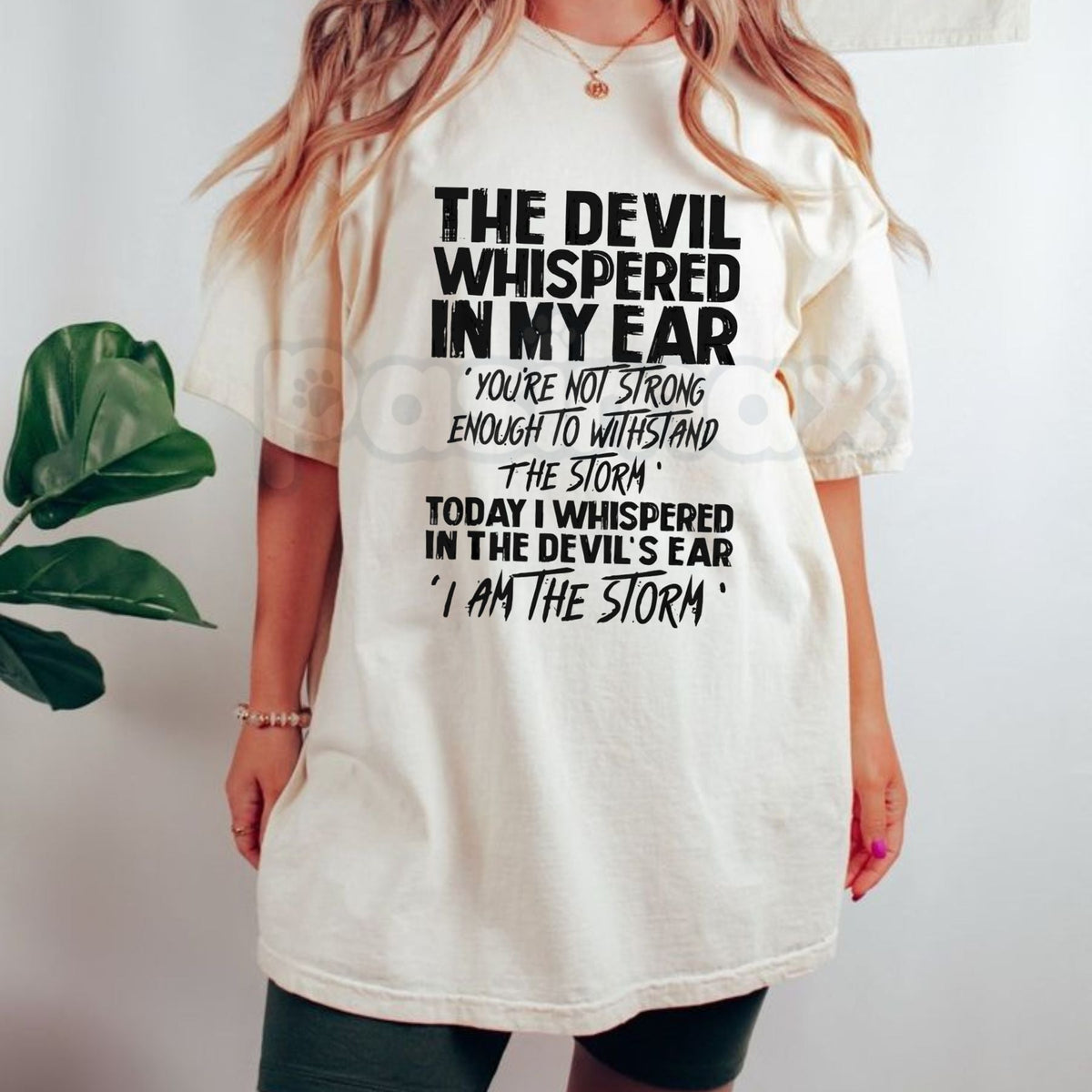 "The Devil Whispered In My Ear" Statement T-Shirt - Motivational Warrior Graphic Tee, Bold Inspirational Resilience Shirt, Premium Heavyweight Unisex Streetwear, Badass Stoic Wisdom Top, Warrior Spirit Gym & Lifestyle Apparel