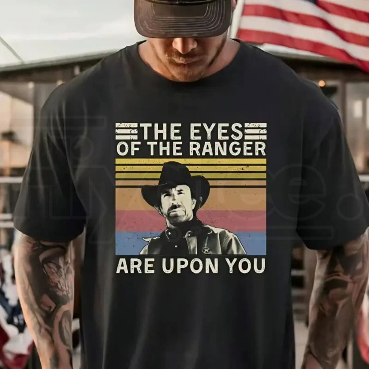 "The Eyes Of The Ranger" – Bold Quote Typography Retro Action Top