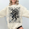 The Krampus Tarot Card Goth Christmas Sweatshirt: Scary Horror Spooky Xmas Krampus Shirt, Dark Xmas Humor Pullover Tee