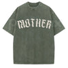 The Matriarch: Mother Gothic Washed Tee – Dark Mystic Graphic Shirt, Vintage Distressed Heavy Cotton Top