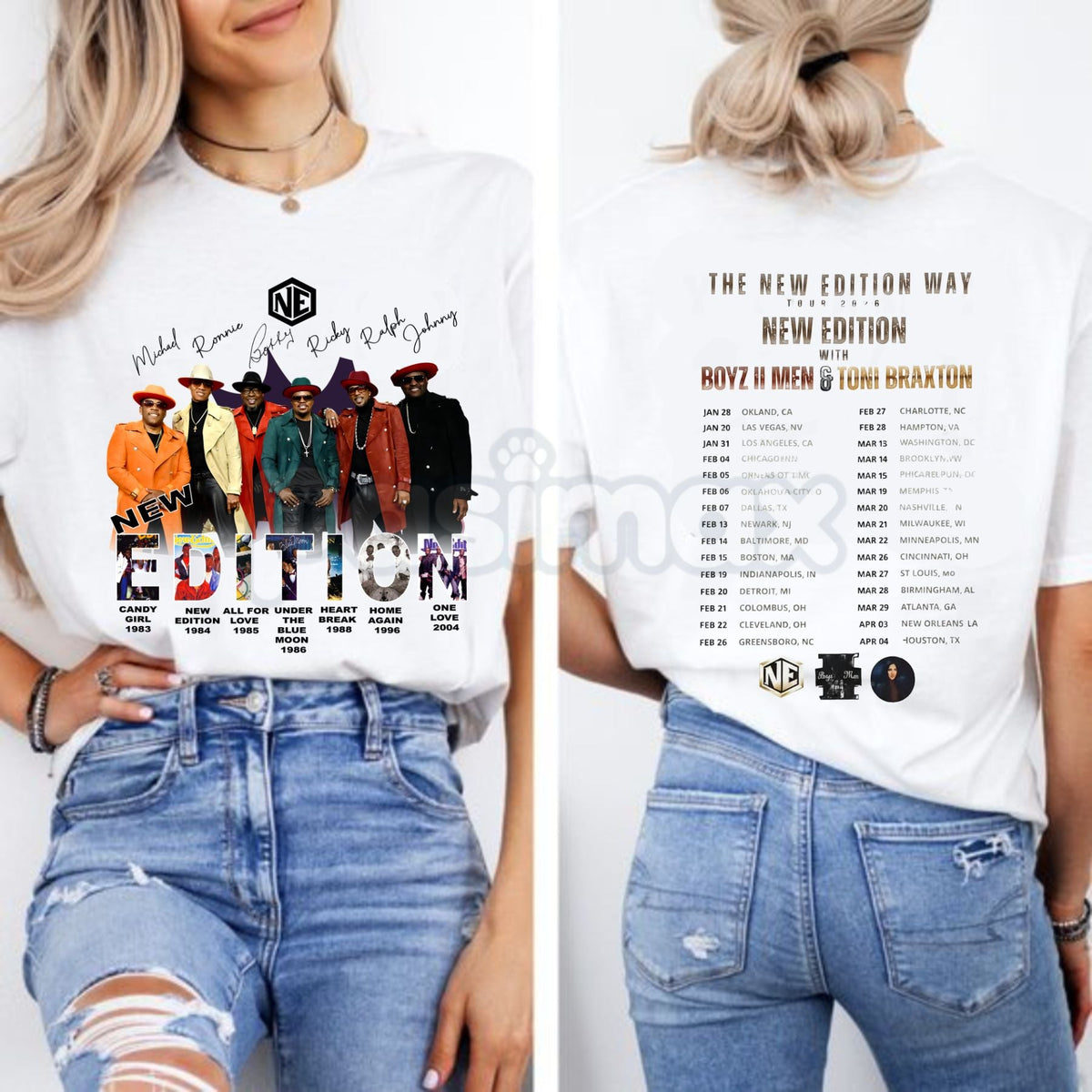 The New Edition Way 2026 Tour T-Shirt - Official NE Concert Merch, Legacy R&B Group Graphic Tee, 2026 Reunion Tour Fan Apparel, Classic 80s/90s Soul Music Shirt