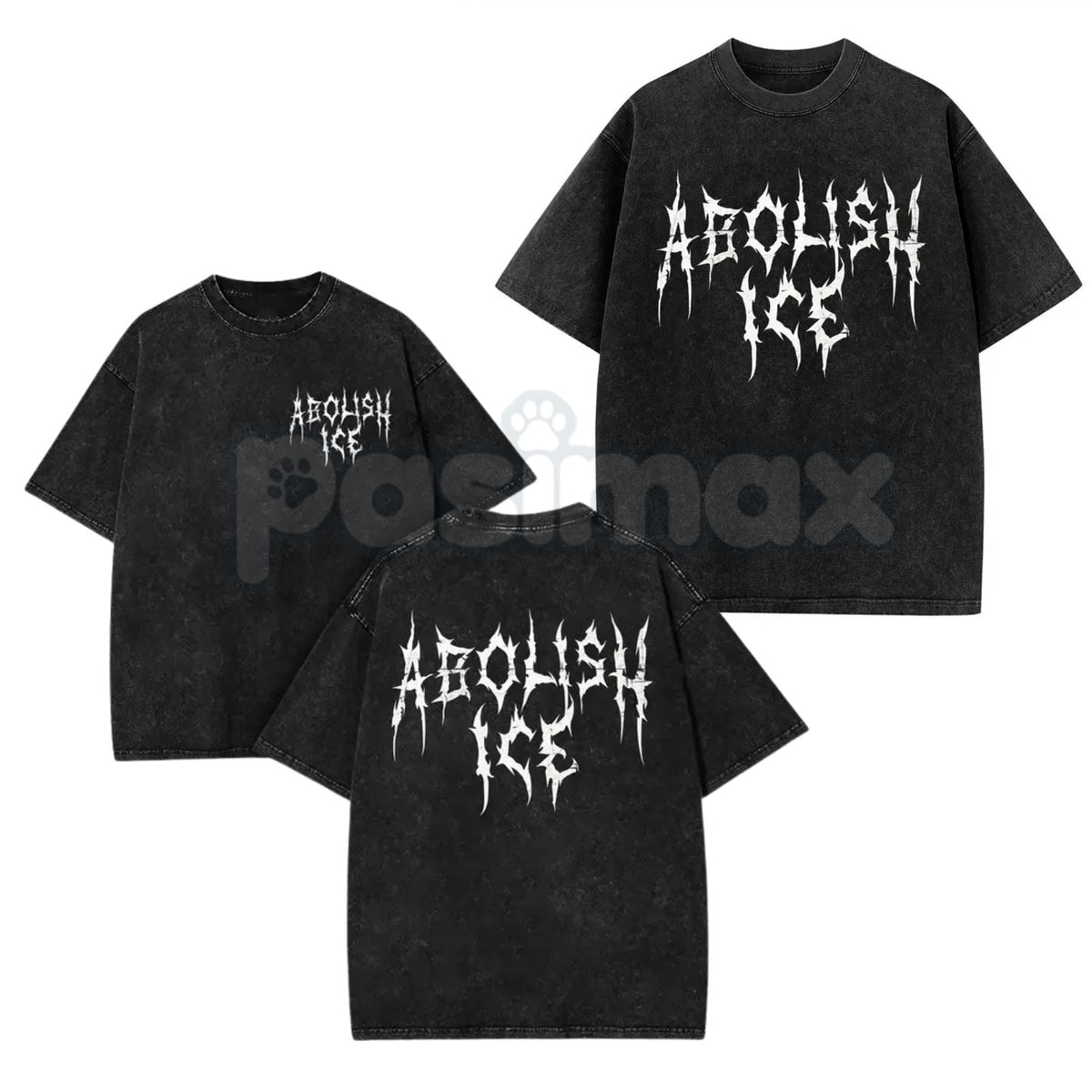 The Resistance Tour: ABOLISH ICE Heavy Metal Tee – Vintage Washed Distressed Streetwear, Radical Activist Graphic Top