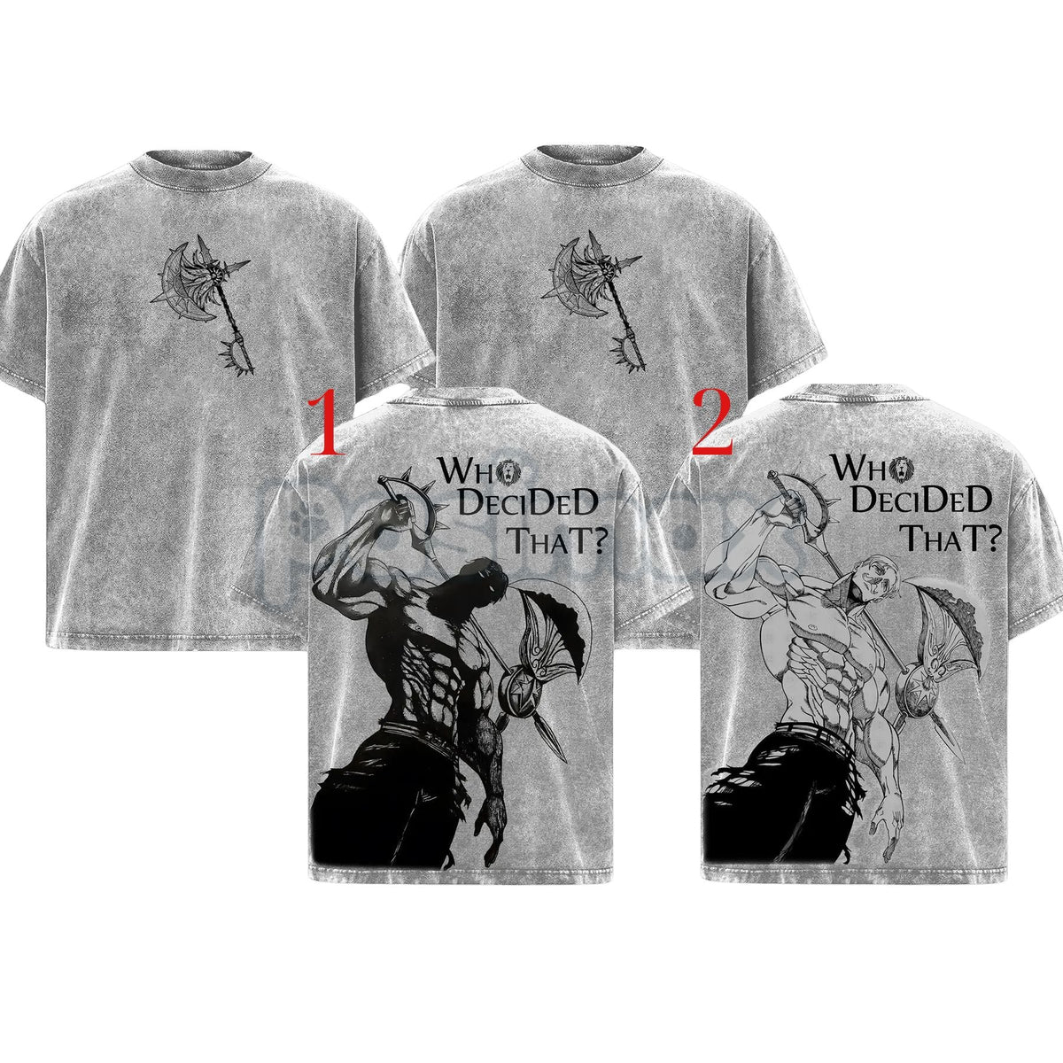The Seven Deadly Sins Washed T-Shirt – Retro Vices Graphic Tee, Heavy Cotton Streetwear