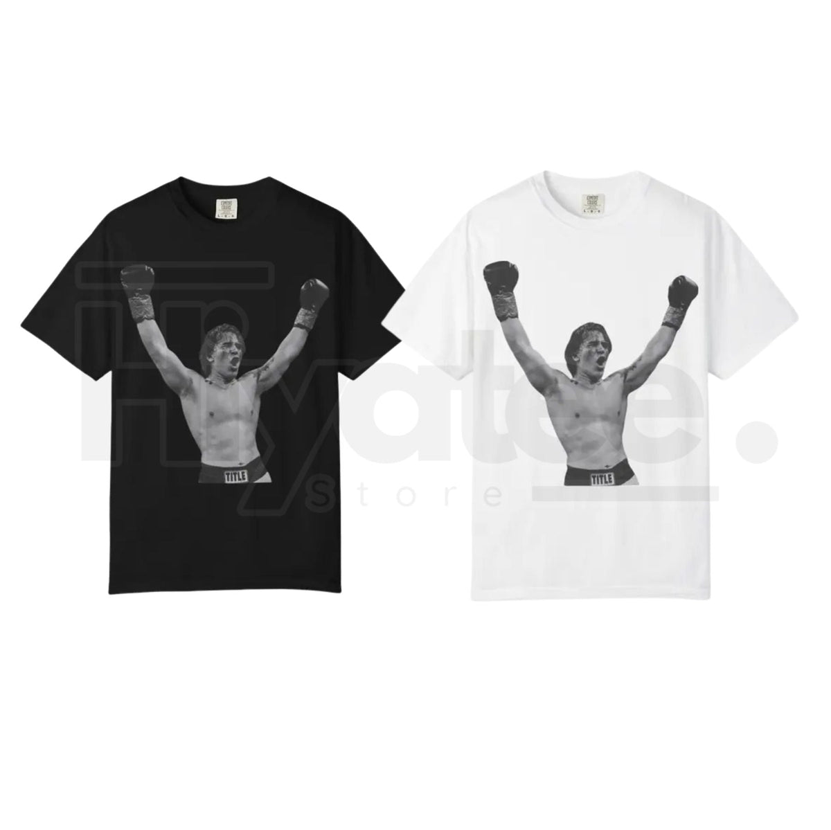 "The Victory Pose" – Retro Boxing Illustration Heavyweight Graphic