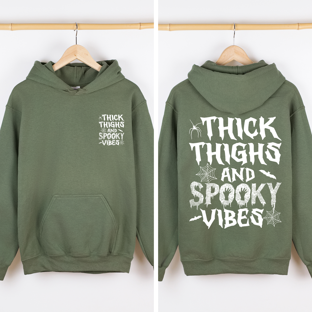 Reading Ghost Library Theme With Double Front And Back Print For Spooky Season Graphic Hoodie