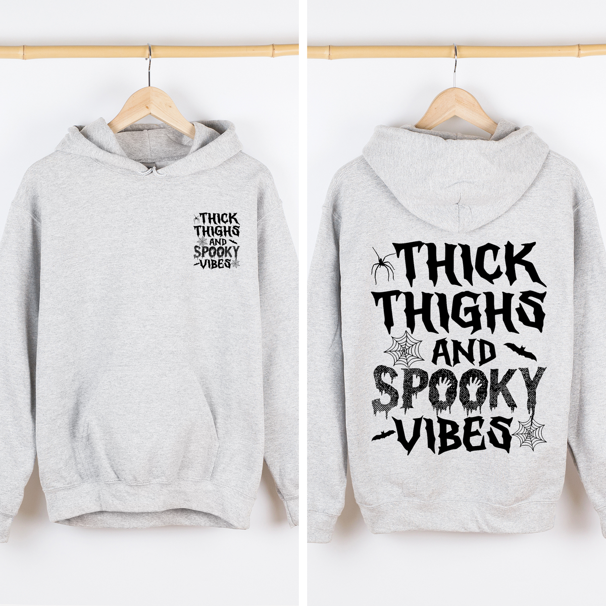 Reading Ghost Library Theme With Double Front And Back Print For Spooky Season Graphic Hoodie