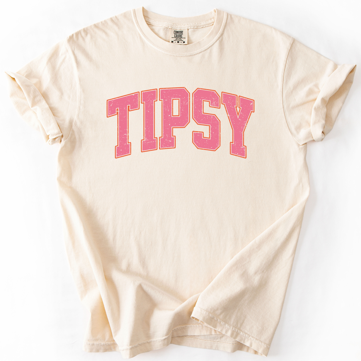 Tipsy Varsity Beach Sunshine Sarcastic Summer Vibe Edition Deluxe Comfort Colors Tee