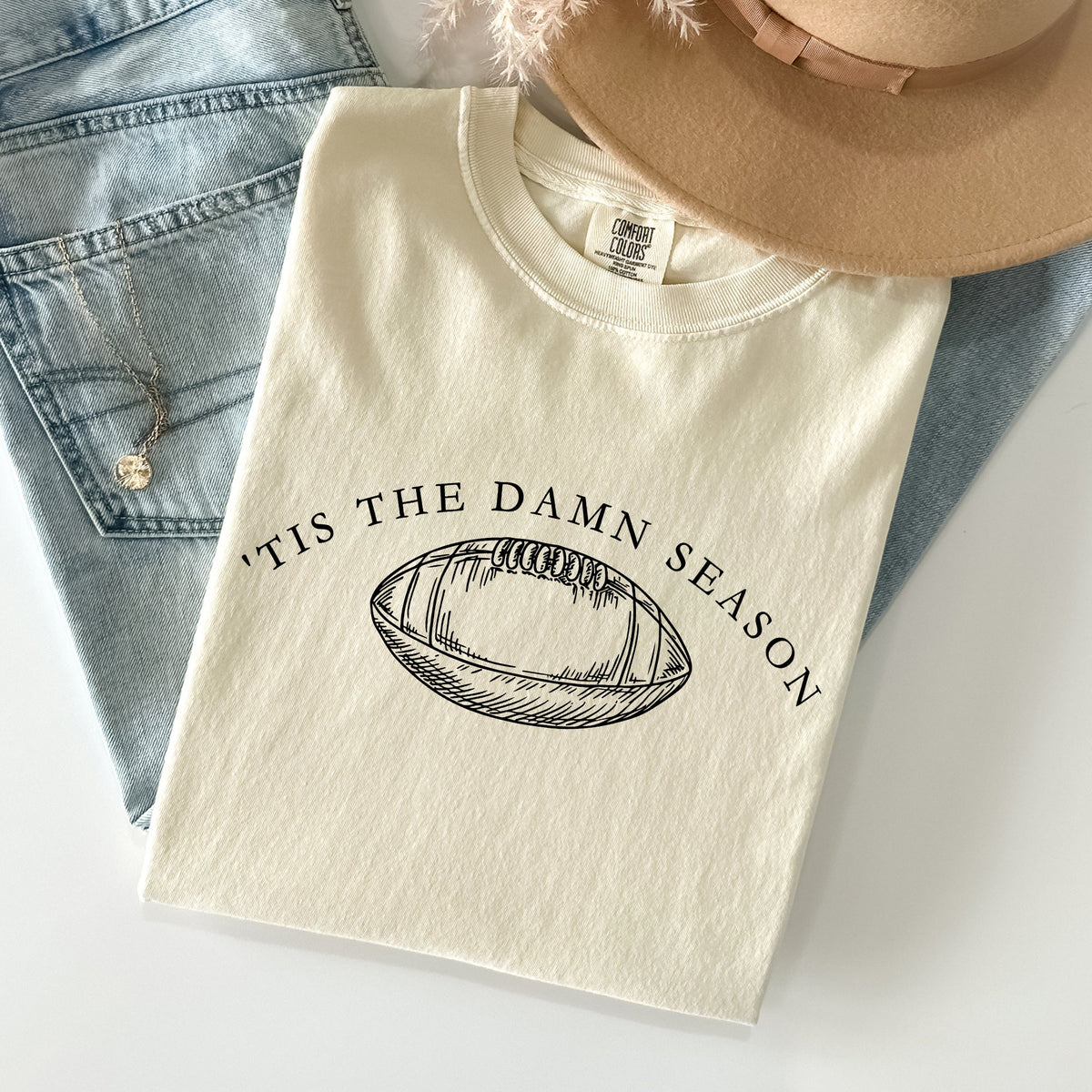 Tis The Damn Season Football Tailgate Party Limited Edition Collectible Comfort Colors Tee